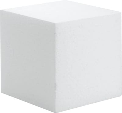 Hobby/knutsel piepschuim kubus blok - 15 x 15 cm - wit - figuren om te knutselen