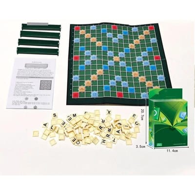 2-4 Personen Engelse Spelling Solitaire Doos Alfabet Schaken Educatief Speelgoed Reizen Engels Alfabet Scrabble Puzzel Bordspel