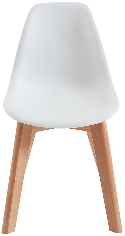 Vente-unique Set van 2 kinderstoelen van polypropyleen en beuken - Wit - LILINOU