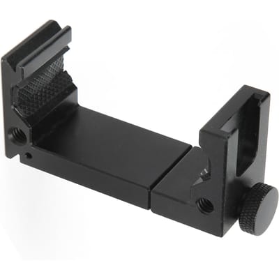 Mobiele Telefoon Statief Mount Clip Verstelbare Telefoonklem met Cold Shoe voor Invullicht black