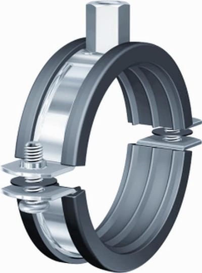 FLAM tweedelige beugel BSI, staal, blank, uitw buisdiam 12 - 14mm