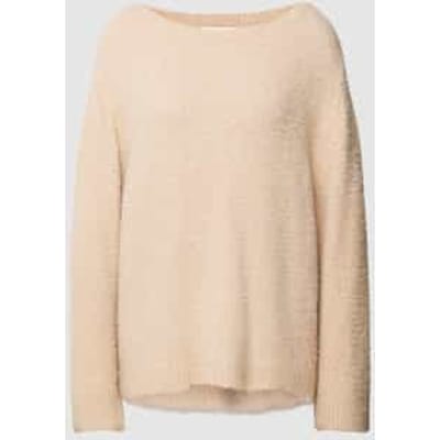 Oversized gebreide pullover met ribboorden