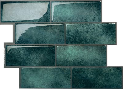 Smart Tiles Zelfklevende keuken achterwand voor keuken en badkamer Metro Blauw/Groen 4 29,34x21,28 cm