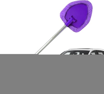 Voorruitreiniger - Auto glasborstel - Interieur reinigen - Telescopisch verstelbaar - 45 cm - Lila