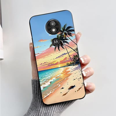 Hoesje Cover Voor Motorola Moto G7 Play Prachtig Hoesje Zachte Siliconen Shell Voor Motorola Moto G7 Power Schattig Cartoon Zwart Hoesje Moto G7 Play