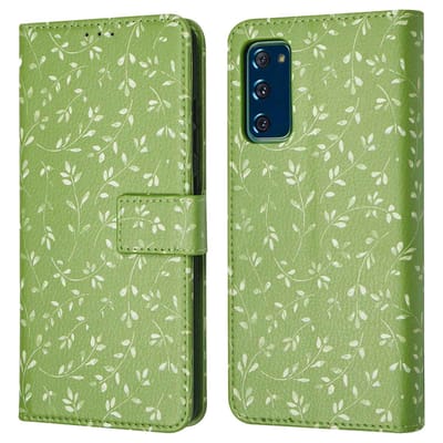imoshion Hoesje - Geschikt voor Samsung Galaxy S20 FE - Design Bookcase smartphone - Green Flowers