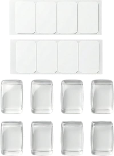 Set van 4 zelfklevende rubberen voetjes voor meubels en deuren, transparante buffers zonder gereedschap, ideaal voor raamstoppers en bescherming tegen krassen