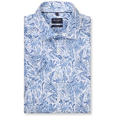 OLYMP Luxor Overhemd, Modern Fit, Global Kent, Bleu