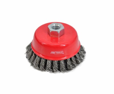 Awtools Serie - Schrobborstel - 100mm - Stalen Draad - M14 Schroefdraad