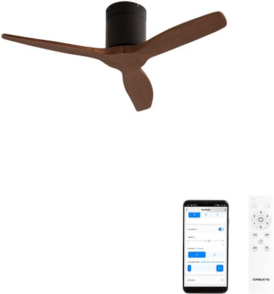 CREATE - Stille 40W plafondventilator met technische ABS bladen in verschillende maten - S - Geen licht - WIFI - WIND CALM