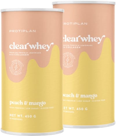 Protiplan | Clear Whey | Peach Mango | 2 Stuks | 2 x 450 g
