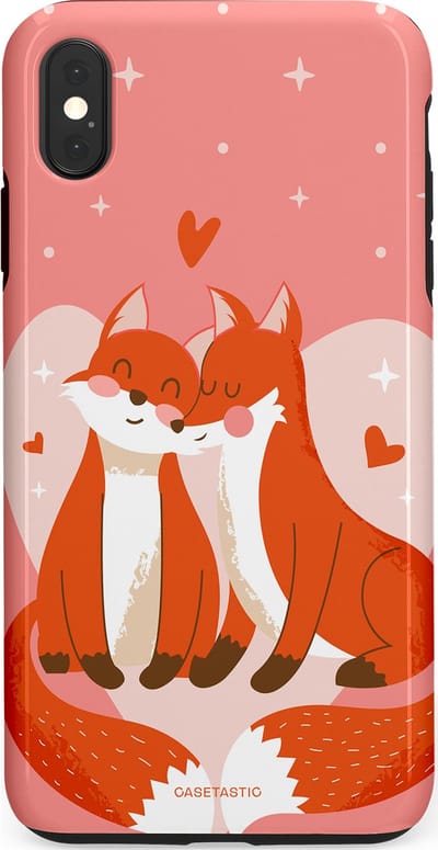 Casetastic Hoesje Geschikt voor Apple iPhone Xs Max - Stijlvolle Beschermende Duo-layer Case - Vossenzoen