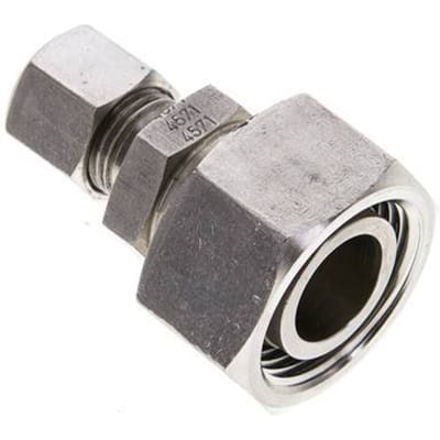 10L & 22L RVS Rechte Snijringkoppeling Draaidoorvoer 160bar ISO 8434-1