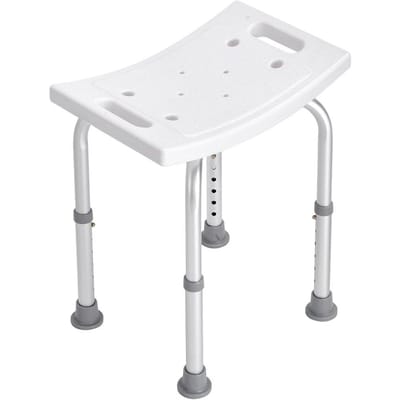 Chaise de douche, Tabouret de douche à hauteur réglable avec poignées intégrées, Siège de douche pour l'intérieur de la douche ou de la baignoire, Banc antidérapant pour siège de tabouret de baignoire pour