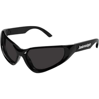 Balenciaga Modieuze Kattenoog Zonnebril Uniseks Zonnebril Zwart BB0202S001 Basic Packaging-Eyeglass Case,64,Black black