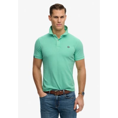 Superdry Poloshirt Vintage Destroy Polo M1110451a 8ji Spring Bud Green Mannen Maat - M