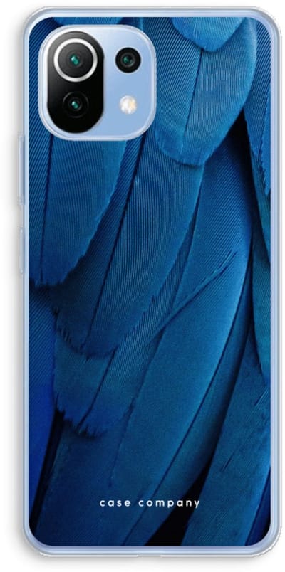 Case Company® - Hoesje geschikt voor Xiaomi Mi 11 Lite hoesje - Pauw - Soft Cover Telefoonhoesje - Bescherming aan alle Kanten en Schermrand