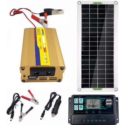 30W Polykristallijn Zonnepaneel Flexibel Zonnepaneel Voor Camping Auto Reizen Buiten Noodstroom 30A