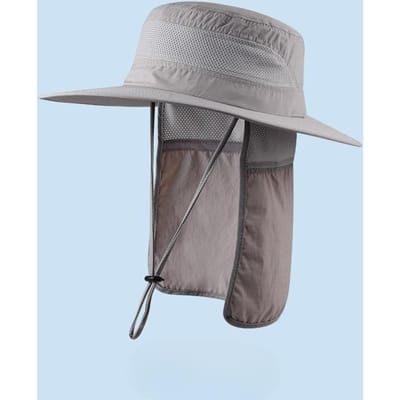 Chapeau de soleil d'alpinisme d'extérieur pour la pêche, Chapeau de pêcheur à séchage rapide, Chapeau de protection solaire pour hommes, Chapeau de soleil d'été à large bord en maille pour le vélo
