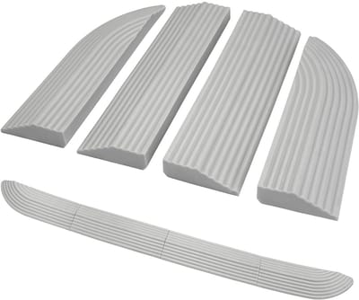 Deurmat voor robotstofzuigers – Klimhulpmiddel - Grijze deurstrip - Klimplatform - Opstapstrip - Antislip - Geschikt voor diverse robotstofzuigers - Grijs - Set
