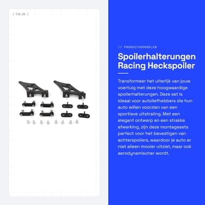 Dailygoods- Spoilerhalteringen 5" - Aluminiumlegering - Racing - Montagehoek - Elegant ontwerp - Verbeterd uiterlijk - Spoilerbeugels