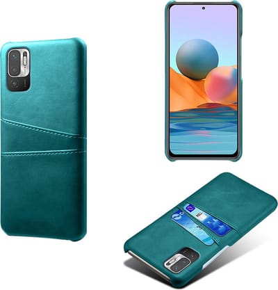 Backcover met Opbergvakjes + PMMA Screenprotector voor Xiaomi Poco M3 Pro 5G _ Groen