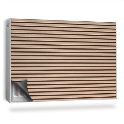 Wallfluent Magnetische Radiatorfolie - Magnetische Radiatorfolie Bescherming - 90x60 cm - Lichte Natuurlijke Houten Lamellen, Vlak - Radiatorfolie Tot 60°C - Beige Horizontale Lamellen Radiatorbeschermer Magnetisch