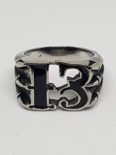 RH Jewelry Luxe Stalen Herenring – “13 Klauw” Design – Zilverkleurig Hoogwaardig Staal – Maat 18