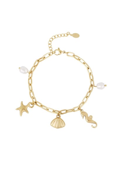 Armband strandbedels - Goudkleur