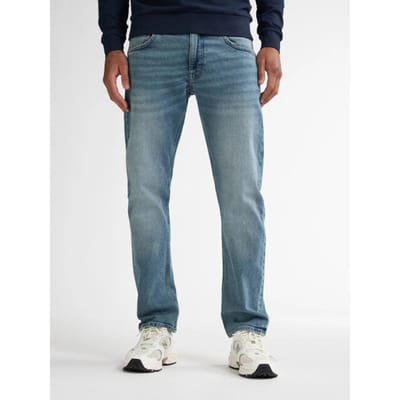 Petrol Industries - Heren Straight Fit Jeans Starling Kalispell - 50% organic cotton - Vintage wash - Blauw - Maat W36L32