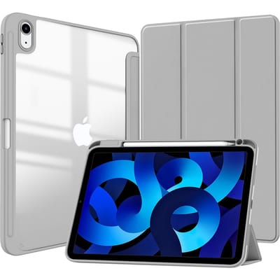 Étui Intelligent en PU pour iPad Air 4ème 5ème iPad 10ème 10.9 Funda iPad Pro air 12ème 11ème 11  7ème 8ème 9ème 10.2 2 9.7 10.5 Housse Transparente iPad 9th 10.2 grise
