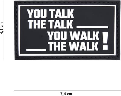 101 Inc Embleem 3D Pvc You Talk, The Talk Zwart  18022