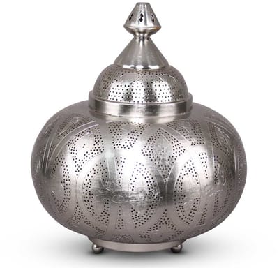 Safaary - Oosterse Tafellamp Chadia Nikkel Goud Ø 33 x 40cm