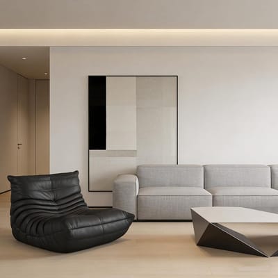 Zitzak Stoel - Vloerbank Lazy Sofa - Ontspannen Loungen - Ergonomisch Gebogen Ontwerp - 70 x 93 x 80 cm