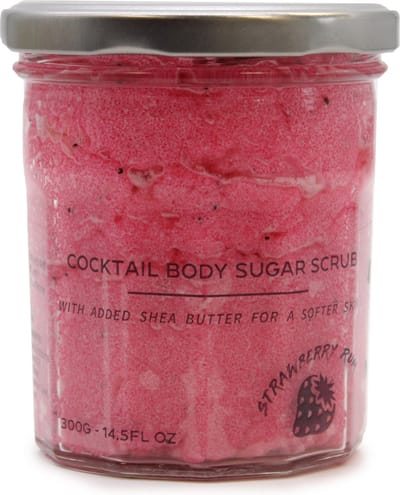 Cocktail Suiker Body Scrub - Aardbeien Rum - Geparfumeerd - 300gr