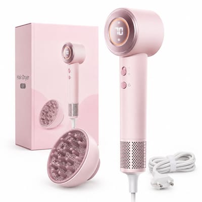 Haardroger - 110000 tpm - ionenfunctie met koude en warme lucht - enkele diffuser - geschenkverpakking