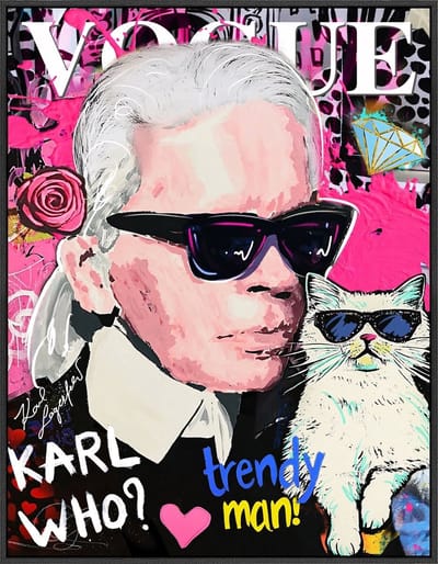 HomeBound by KY | Schilderij High gloss 'Karl Lagerfeld' | wandpaneel