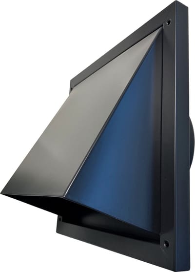 Paneir Airdesigns – RVS WTW-rooster Ø 200 mm - afvoer & toevoer – Zwart/Antraciet (RAL7021)