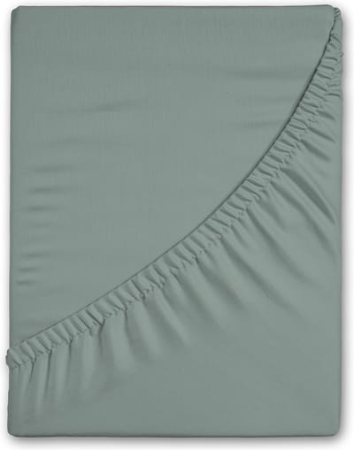 Good Morning hoeslaken effen kleur - Lits jumeaux 180x200 cm - Groen - 100% Katoen flanel
