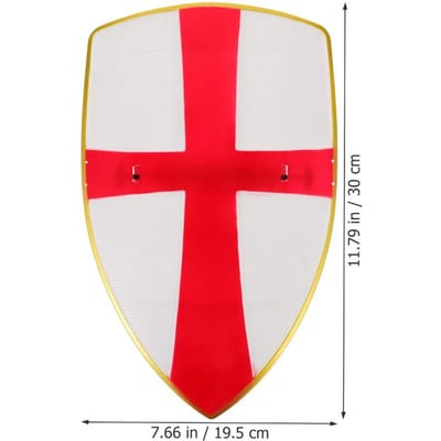 Bouclier Jouet Accessoire Costume Médiéval Costumes Garçons Costume Enfant Bouclier Viking Accessoire Bouclier en Plastique pour Enfants Accessoire de Jeu de Rôle white
