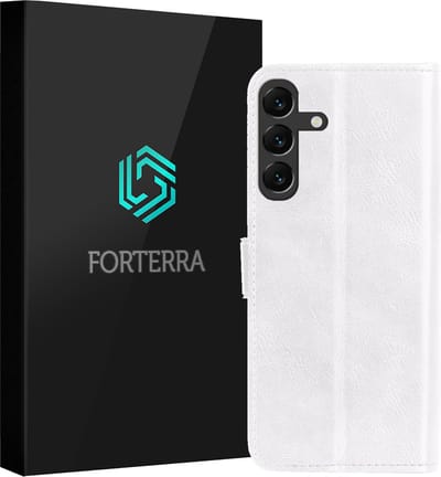 Hoesje Geschikt voor Samsung Galaxy A16 - Luxe Bookcase - Walletcase Hoes - Portemonnee - Cover - Wit