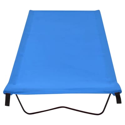 vidaXL - Campingbedden - 2 - st - 180x60x19 - cm - oxford - stof - en - staal - blauw