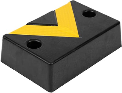 Rubbermagazijn - Volrubber muurbeschermer - LxBxH=300x200x85mm - Parkeerstopper - Parkeerplaats bescherming - Stootblok