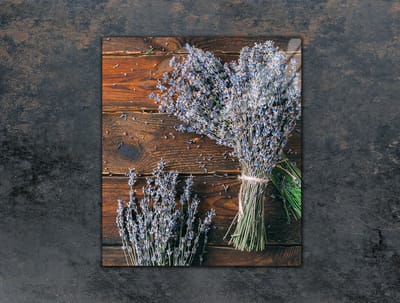 TMK ArtDeko - Snijplank van gehard glas - 45x52 cm - Lavendelmateriaal - Veeltalig gebruik
