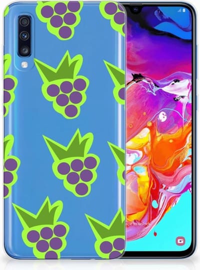 Samsung Galaxy A70 Siliconen Case Druiven