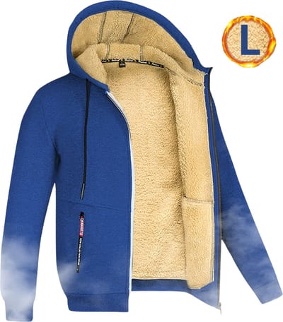 Livano Winterjas - Heren - Bont - Ritssluiting - Warm - Herfst/Winter - Koningsblauw L