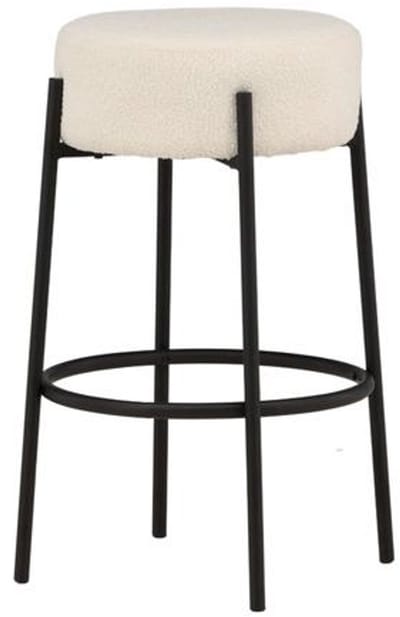 Svea - Soko barkruk 70 cm - boucle - wit