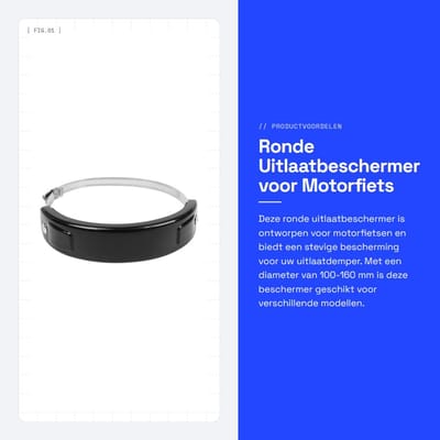 Dailygoods- Uitlaatbeschermer Stevig - Ronde Uitlaatdemper - Ovale Uitlaatbeschermer - 100-160 mm - Duurzaam Materiaal - Eenvoudig te Installeren