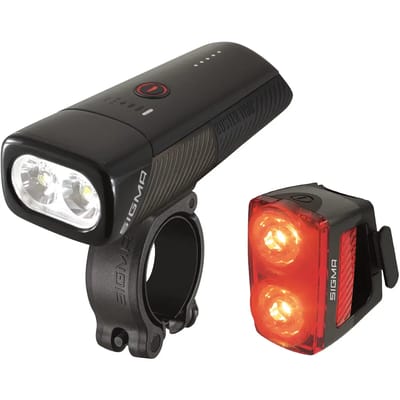 Sigma verlichtingset Buster 1100 Led usb-c 1100 lumen + Buster RL 150 Flash Led usb-c achterlicht met remlicht