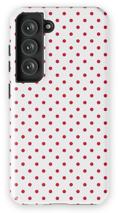 Polka Dots Hoesje Samsung Galaxy S23 | Geschikt Voor Mag | Stippen Design Backcover Samsung Galaxy S23 Cherry Dots